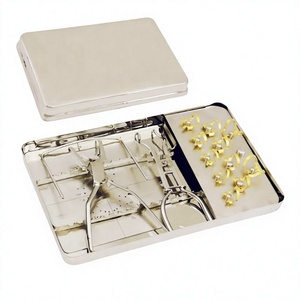 Kit de Dique de Goma Dental, Instrumentos Dentales Manuales, Kit de Perforación con Clip de Acero Inoxidable y Estuche Metálico - Product Image 3