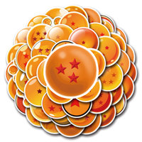 50 autocollants en vinyle amovibles et imperméables pour les fans d'anime Dragon DBZ, pour la décoration d'ordinateurs portables, de guitares et de skateboards