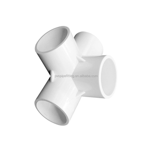 PVC plastic pipe fittings 4 Way Furniture Grade Pipe Connector