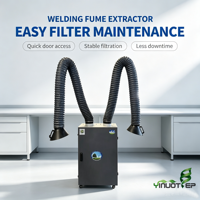 Purificateur de fumée à double bras 2,2 kW pour soudure de composants de grande taille, directement de l'usine