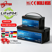 Batterie solaire LiFePO4 à semi-conducteurs haute capacité UBETTER QGL-12300 12,8 V avec BMS pour camping en extérieur et voiturette de golf - 3000 cycles