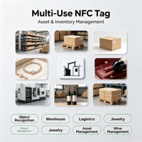 Autocollant NFC programmable avec logo personnalisé 15x15mm