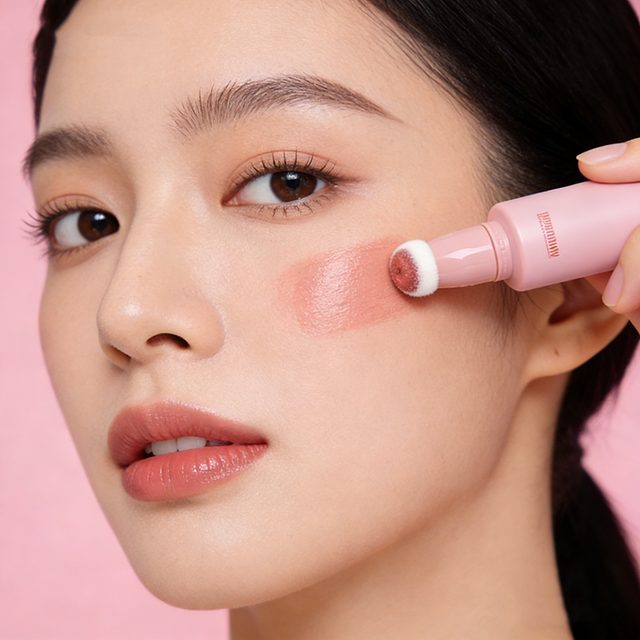Customized Blush Container Cheek Cosmetics Dewy Natural Pink Nude Cream Liquid Blush Private Label