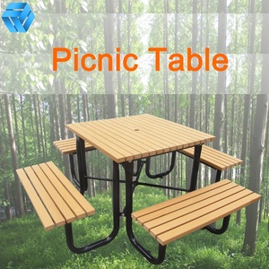 طاولة خارجية للبيع بالجملة من المصنع طقم كرسي مع 4 كراسي 5 قطع من البلاستيك - Product Image 4