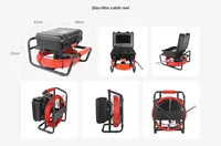 Caméra d'inspection de canalisation étanche 9 pouces HD 720P H.264 CMOS 20-50m avec localisateur émetteur 512HZ auto-nivelant