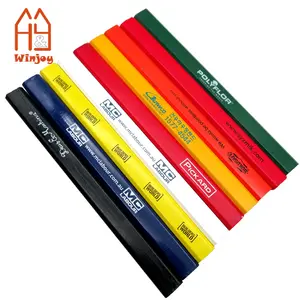 Pensil Tukang Kayu Segi Empat atau Segi Empat, Pensil Tukang Kayu Segi Empat atau Pensil Konstruksi Pembangun dengan Pencetakan Logo Khusus