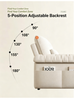 Canapé-lit convertible moderne 2026, blanc crème, minimaliste, gain de place, housse lavable, pliable, 6 places, pour appartement et studio