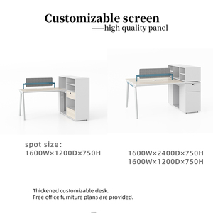 Modern Cubical 4 Person Office Computer Tables Furniture Desk Pc Cubicle Partition Desks and Workstations <b>Wall</b> - Product Image 6