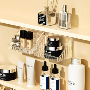 <b>Wall</b> <b>Mounted</b> <b>Storage</b> Box Rectangle No Drilling Required For Bathroom Cosmetics Makeup Organizer - Product Image 2