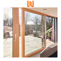 Fenêtres en aluminium composite en bois à haut rendement énergétique personnalisées Fenêtre à battant en aluminium résistant aux intempéries