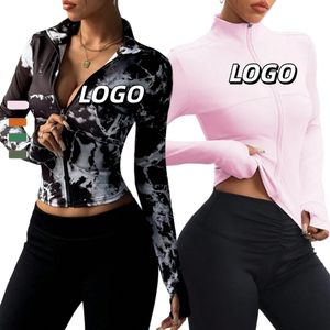 Conjunto de Yoga de 3 Piezas Personalizado, Sin Costuras, para Gimnasio y Entrenamiento, Spandex/Nailon, Secado Rápido, Manga Larga, Cintura Alta, Deportivo - Product Image 1