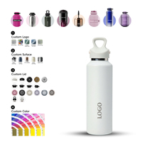 RVS vacuüm geïsoleerde waterfles 700ml met één-druk deksel, bediening met één hand, voedselveilige binnenkant, bulk, aangepast logo