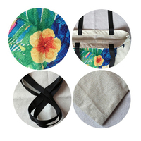 Jolies filles sac à main aquarelle chat mignon personnalisé imprimé Eco lin réutilisable Shopping voyage sac fourre-tout décontracté