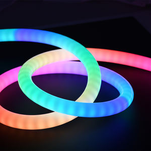 Groothandel Goede Flexibiliteit D25 Ws2812b Dc 5V <span class=keywords><strong>Rgb</strong></span> Ic Ip67 Waterdichte Flexibele 360 Neon Siliconen Flex Slimme Ledstrip - Product Image 6