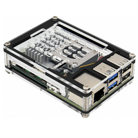 Nueva Raspberry Pi 5 MODELO 8GB RAM BCM2712 Computadora Linux en Existencia Kits de Placa de Desarrollo Carcasa Acrílica Negra Transparente y Ventilador