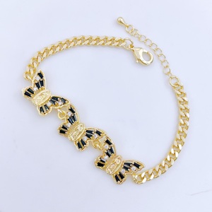 JML all'ingrosso 14k oro laminato vergine maria braccialetto farfalla zircone alla moda in ottone Pulsera De Cadena De Mariposa De La Joys - Product Image 3