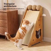 Planche à gratter pour chat en sisal moderne Tampon à griffes vertical résistant à l'usure Meulage de l'arbre à chat Griffoir Jouet pour chat Carton emballé