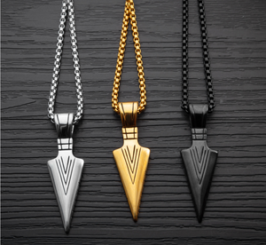 Collares de Cadena con Colgante de Flecha de Aleación Chapada en Oro de 18K, Estilo Punk y Moda Hip-Hop, para Hombres, Regalo de Aniversario o Fiesta - Product Image 2