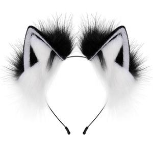 Nouveau Style en peluche belle fausse fourrure oreilles <span class=keywords><strong>de</strong></span> <span class=keywords><strong>loup</strong></span> renard bandeau oreilles <span class=keywords><strong>de</strong></span> chat bandeau pour les fans d'anime - Product Image 1