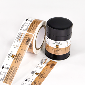 Etiquetas de Código de Barras de Vinilo Autoadhesivas Personalizadas, Rollo de Etiquetas Impresas Resistentes al Agua y al Aceite, Etiqueta de Seguridad Alimentaria para Botellas de Jugo - Product Image 2