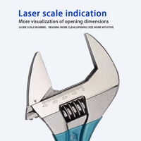 Llave Inglesa de Boca Ancha con Diseño Aerodinámico, Mordazas Delgadas, Ligera, para Espacios Pequeños, Servicio de Baños y Electrónica, Ajustable