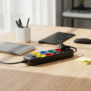 Prise de rallonge standard française personnalisée 5 interrupteurs individuels Pologne carte d'extension électrique ignifuge - Product Image 3