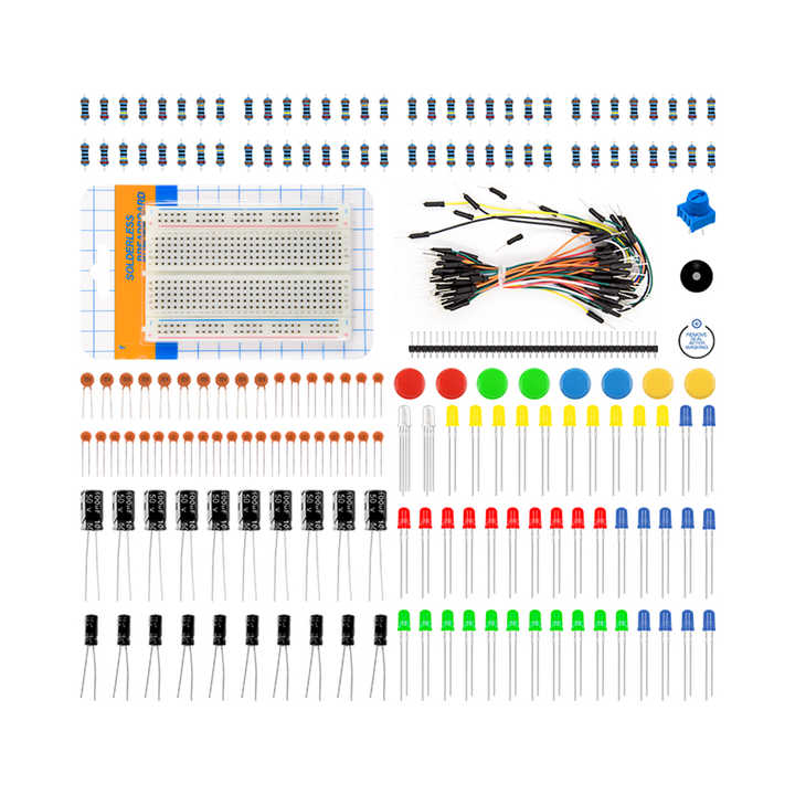 Electronics Kit Assortment with Resistors Capacitors LEDs for DIY ...