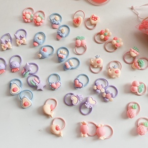 Tali rambut jari kecil anak-anak, aksesori rambut putri serbaguna gadis warna-warni lingkaran rambut tenun warna-warni anak-anak - Product Image 2