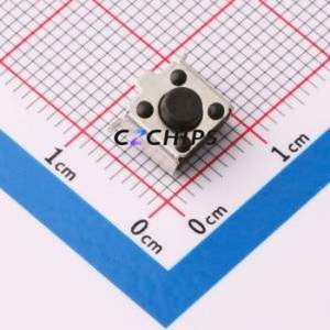 HX TS665TPZJ 250gf Tactile Switch SMD Switch Single Pole Single Throw Round Button 2.5N Horizontal Mount - Product Image 1