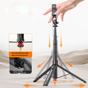 Alliage ABS 1.76m support mobile Flexible Selfie Stick automatique Pop-up magnétique télécommande trépied voyage-friendly téléphone portable - Product Image 3