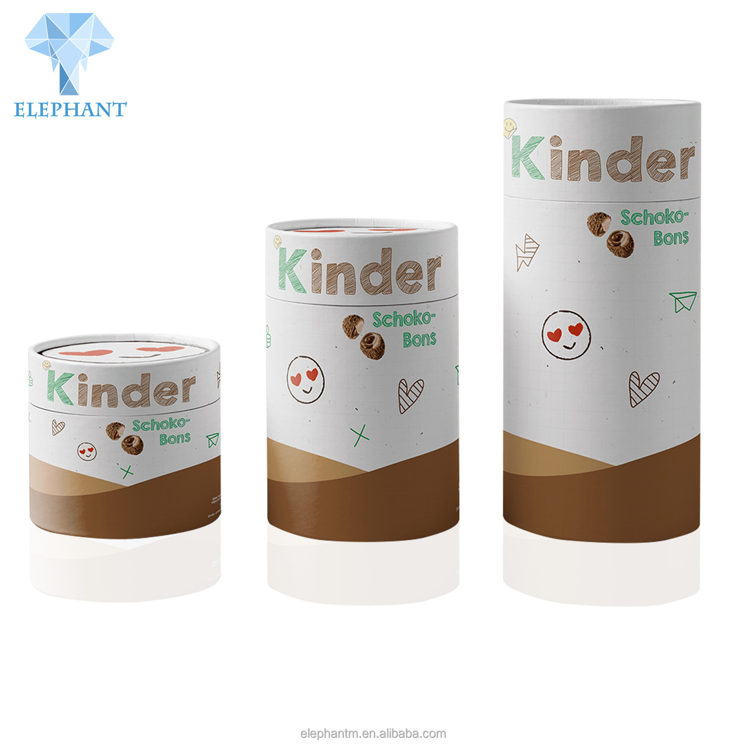 Custom Logo Kinder Round Hat Gift Box Packaging Tea Coffte Round Box