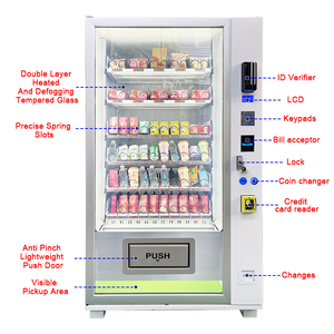 Distributeurs automatiques réfrigérés personnalisés de haute qualité et abordables, directement de l'usine, pour aliments, collations et boissons, avec 60 compartiments - Product Image 4