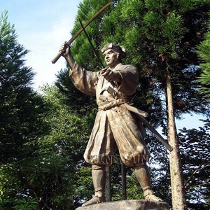 A grandezza naturale del giardino esterno in ottone guerriero scultura in bronzo Giapponese <span class=keywords><strong>samurai</strong></span> statua - Product Image 5