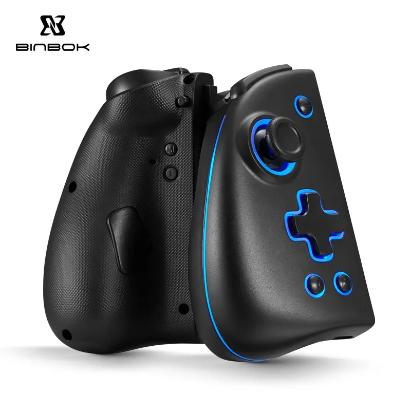 Binbok Hot Sale L & R Koppelen Joypad Draadloze Rgb Joy Game Controller Met Hall Effect Joysticks Voor Nintendo Switch