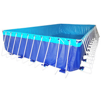 Piscine à poissons d'usine 975cm x 488cm x 132cm piscine à cadre rectangulaire portable en PVC personnalisée réservoir de poissons réservoir de stockage d'eau conteneur piscine