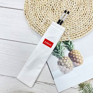 Bolsa de Algodón Reutilizable Blanca Suave Personalizada con Cordón, Logotipo de Perfume Serigrafiado para Aceites Esenciales, Relojes, Auriculares, Regalos - Product Image 3