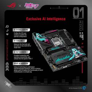 Carte mère ROG Strix X870E-H Gaming WIFI7 Hatsune Miku Edition AMD X870E ATX AM5 DDR5 256 Go SATA compatible Windows 11 - Product Image 6