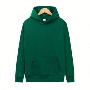 Knitted 345g Spandex/Polyester <b>Stand</b> Collar Cartoon Custom Logo Pullover Solid Color Autumn <b>Work</b> Clothes Casual Men's Hoodies - Product Image 5