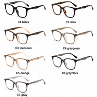 Lunettes décontractées rectangulaires en acétate pour adultes unisexes, montures optiques sportives en TR90, logo personnalisé, faible MOQ, réponse rapide