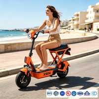Vente directe d'usine, scooter électrique pas cher à 2 roues, vélo électrique avec pneus à vide de 14 pouces, 2 places, 48V 350W, vélo de ville électrique pour adultes