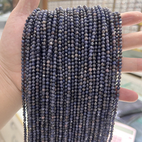 Pierre naturelle 2mm 3mm 4mm pierre précieuse ronde saphir perles rondes brillantes bijoux à bricoler soi-même cadeau