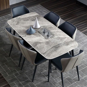Set di mobili per <span class=keywords><strong>soggiorno</strong></span> luce di lusso vendita calda nuovo Design <span class=keywords><strong>moderno</strong></span> <span class=keywords><strong>tavolo</strong></span> da pranzo <span class=keywords><strong>con</strong></span> <span class=keywords><strong>tavolo</strong></span> da pranzo quadrato - Product Image 4