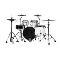 Kit de batterie électronique avancé avec caisse claire numérique, 5 fûts pleine taille, 4 cymbales – Ensemble complet