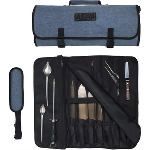 Free sample Chef Knife <b>Roll</b> <b>Bag</b> Custom Heavy Duty Brown eva polyester Chef Knife <b>Roll</b> up <b>Bag</b> - Product Image 4