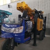 Machine de forage de puits d'eau sur châssis à roues de 200 m