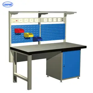 Leenol-06 High Quality ESD Fixed Inspection System Workbench Tabletop Antistatic Adjustable Work Bench Customized Workstation