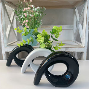 거실 장식 검은 꽃 용기 용 미니 세라믹 탁상 화분 - Product Image 6