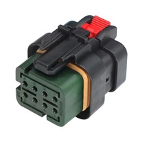 776494-4 Connecteur femelle 8 broches IP66 étanche en nylon noir pour faisceau de câblage automobile