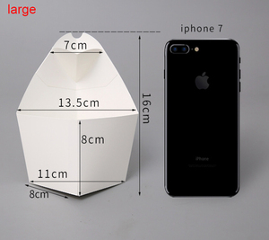 Contenitore monouso <span class=keywords><strong>da</strong></span> asporto di carta bianca a forma di cono <span class=keywords><strong>patatine</strong></span> fritte scatola <span class=keywords><strong>da</strong></span> <span class=keywords><strong>imballaggio</strong></span> <span class=keywords><strong>da</strong></span> asporto scatola di pollo Snack con cavità di Ketchup - Product Image 5