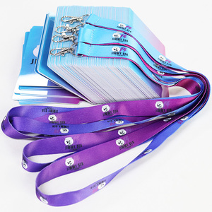 Personalized Lanyards with Snap Hook Attachment and Full-Color Card Printing for Conferences and Trade Shows
